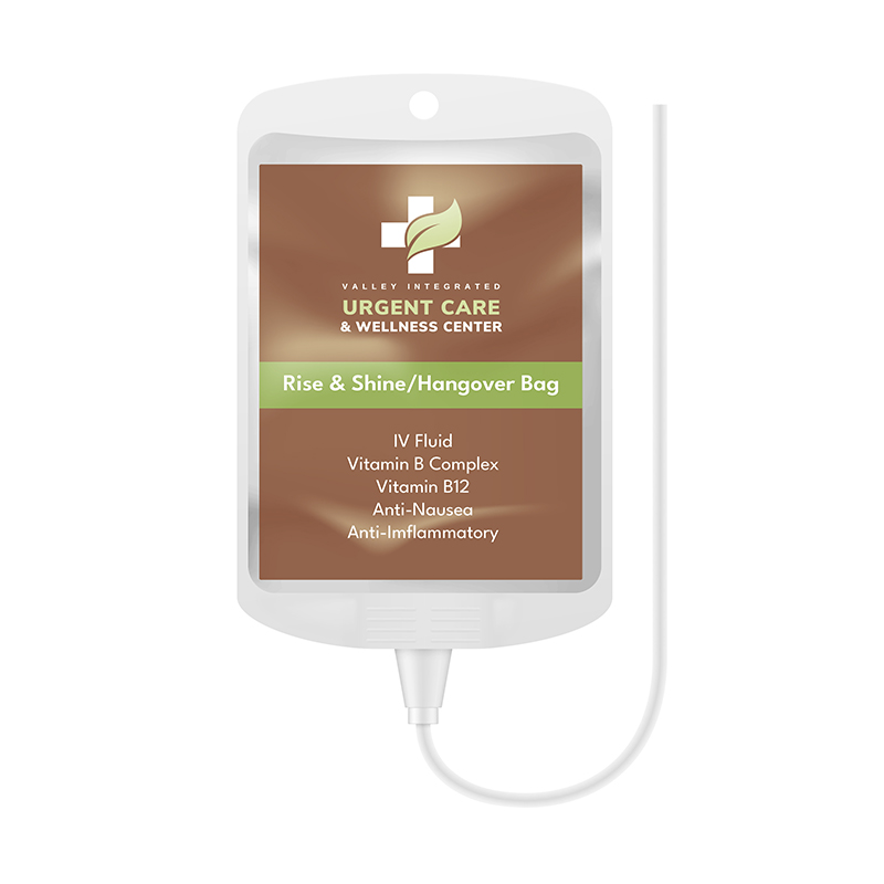 Valley Urgent Care Product Label Design RISE & SHINE